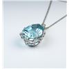 Image 5 : 18CAI-2 AQUAMARINE PENDANTExceptional Platinum pendant featuring a fine  Pear shape Aquamarine weigh