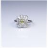 Image 2 : 18CAI-3 YELLOW DIAMOND RINGExquisite Platinum Ballerina style ring  featuring a Natural Fancy Yellow