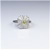 Image 3 : 18CAI-3 YELLOW DIAMOND RINGExquisite Platinum Ballerina style ring  featuring a Natural Fancy Yellow