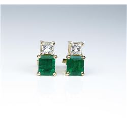 18CAI-7 EMERALD & DIAMONDAmazing GIA certified fine matching Colombian  Emeralds weighing 2.08 carat