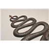Image 3 : EVE-46 TWO HAND FORGED SNAKESTwo handed forged Spanish colonial era snakes  for decorating coach. Me