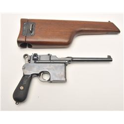 17FS-343 MAUSER BROOM HANDLE W/HOLSTER #25706German Broomhandle Mauser semi-automatic  pistol, with 
