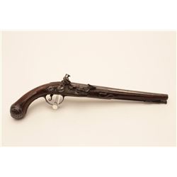 18CF-23 SNAPHANCE PISTOLHolster size Italian snaphance pistol with  chiseled steel lock and mounts c