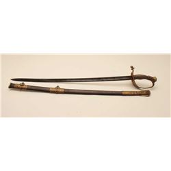 18AL-66 PRESENTATION SWORDInscribed Civil War Presentation Officer’s  sword and scabbard, marked on 