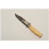 Image 2 : 18CF-8 CALIFORNIA BOWIE KNIFECalifornia belt knife with clipped point  blade, marine ivory grips, si