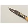 Image 4 : 18CF-8 CALIFORNIA BOWIE KNIFECalifornia belt knife with clipped point  blade, marine ivory grips, si