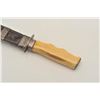 Image 6 : 18CF-8 CALIFORNIA BOWIE KNIFECalifornia belt knife with clipped point  blade, marine ivory grips, si