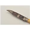 Image 7 : 18CF-8 CALIFORNIA BOWIE KNIFECalifornia belt knife with clipped point  blade, marine ivory grips, si