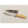 Image 8 : 18CF-8 CALIFORNIA BOWIE KNIFECalifornia belt knife with clipped point  blade, marine ivory grips, si
