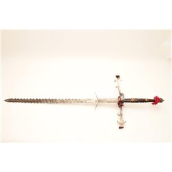 18AT-2 2 HAND SWORDSTwo handed sword with wavy blade in 16th  century style. Armorer made in 19th ce