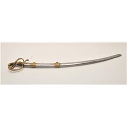18AR-9 FRENCH 1ST EMPIRE OFFICER'SFrench 1st Empire Officer’s sword and metal  scabbard with decorat