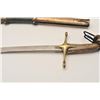 Image 5 : 18AR-10 SHAMSHER SWORDPersian Shamshir curved blade sword with  fancy hammered copper and leather sc