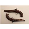 Image 6 : 18AR-30 PAIR OF SPANISH PERC.Pair of ornate Spanish officer’s style  percussion pistols signed in si