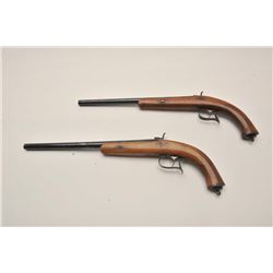 18AR-61 PERC TGT P;ISTOLPair of late percussion pistols with back  action locks showing small proofs