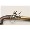 Image 5 : 18ASS-12 BLUNDERBUSS MASK BUTTBrass barrel flintlock blunderbuss pistol  with spring bayonet, wood s