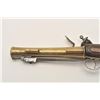 Image 9 : 18ASS-12 BLUNDERBUSS MASK BUTTBrass barrel flintlock blunderbuss pistol  with spring bayonet, wood s