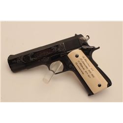 18BM-20 COLT COMBAT COMMANDERUltra rare Colt Custom Shop Government Model  Engraving Sampler, .38 Su