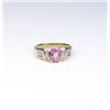 Image 1 : 18CAI-49 PINK SAPPHIRE & DIAMOND RINGStylish ‘EFFY’ ring featuring a center vivid  Pink Sapphire wei