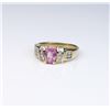 Image 2 : 18CAI-49 PINK SAPPHIRE & DIAMOND RINGStylish ‘EFFY’ ring featuring a center vivid  Pink Sapphire wei