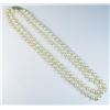 Image 1 : 18CAI-51 PEARL NECKLACEElegant Vintage style cultured pearls  averaging 6.00 MM in diameters of a fi