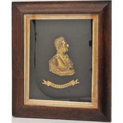 18AI-1 BRONZE OF WELLINGTONFramed bronze gold gilted half bust of  Wellington; approximately 23” x 1