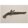 Image 7 : 18AR-26 MIQUELET F/LSpanish miquelet flintlock pistol with brass  mounts showing barrel maker’s mark