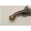 Image 9 : 18AR-26 MIQUELET F/LSpanish miquelet flintlock pistol with brass  mounts showing barrel maker’s mark