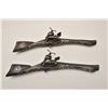 Image 1 : 18AR-28 PAIR MIQUELETPair of North African miquelete flintlock  “Dag” style blunderbuss with ornate 