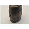 Image 3 : 18AL-6 BBL CANTEENAmerican barrel canteen from revolution to  Mid-19th century. Measures 7 ¼” x 6 ¼”
