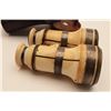 Image 2 : 18AL-11 CAPT. WELLER BINOCULARSCivil War era ivory and silver banded  binoculars in leather case; bi