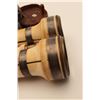 Image 3 : 18AL-11 CAPT. WELLER BINOCULARSCivil War era ivory and silver banded  binoculars in leather case; bi