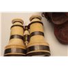 Image 4 : 18AL-11 CAPT. WELLER BINOCULARSCivil War era ivory and silver banded  binoculars in leather case; bi