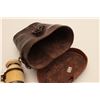 Image 5 : 18AL-11 CAPT. WELLER BINOCULARSCivil War era ivory and silver banded  binoculars in leather case; bi
