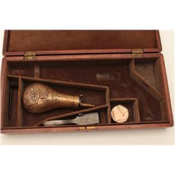 18AL-80 ARMY BOXWood presentation partition case for a Model  1860 Army percussion revolver, in over