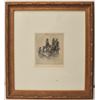Image 2 : 18AL-81 ORIGINAL BOREIN ETCHINGOriginal Borein etching of 3 horsemen –  remarked with vignette of ma