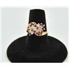 Image 1 : 18RPS-20 RUBY & DIAMOND RINGOne ladies ruby and diamond cluster ring made  in 14k yellow gold EST:$3