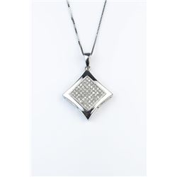 18CAI-59 DIAMOND PENDANTDazzling pendant set with 64 round Diamonds  weighing approx. 0.50 carats of