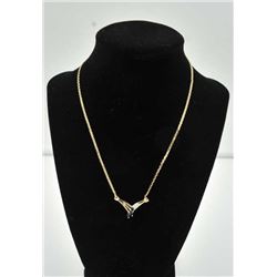 18PRS-12 SAPPHIRE & DIAMOND NECKLACEOne beautiful 3 marquee sapphire and diamond  necklace in 14k ye