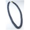 Image 1 : 18CAI-33 BLACK PEARLSElegant double strand of Black Pearls  averaging 6.00 MM in diameters on a 14 k