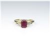 Image 1 : 18CAI-47 RUBY RINGClassic Red Ruby ring weighing over 1.00  carat and accented two side Diamonds.  E