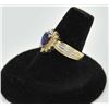 Image 2 : 18RPS-23 TANZANITE RINGOne pear shaped tanzanite weighing approx 1ct  set in a 14k yellow gold tradi