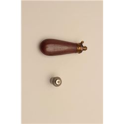 18AN-20 BAG FLASKBag flask by Hawksley with 3 stage charger  and oiler of the same 1850-60 period. G