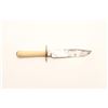 18CA-16 JAMES OXLEY SHEFFIELD BOWIEJames Oxley Sheffield clip point bowie with  checkered bone grip 