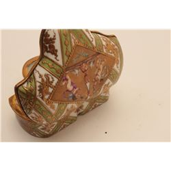 EVE-111 SEVRES COVERED BOXFancy shaped and fine quality ornately  painted sevres covered box from ea