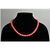 Image 1 : 18RPS-42 CORAL BEAD NECKLACE & BRACELETOne set of fine quality coral bead necklace  and bracelet  ES