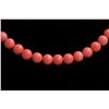Image 2 : 18RPS-42 CORAL BEAD NECKLACE & BRACELETOne set of fine quality coral bead necklace  and bracelet  ES