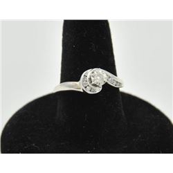 18RPS-33 DIAMOND RINGOne beautiful art deco ring set with 11  weighing 0.15ct Diamonds in 14k white 