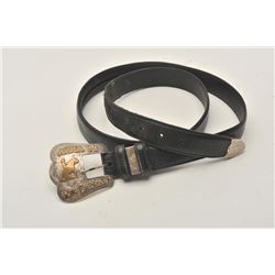 18BZ-2 RODEO BELTRodeo belt brass and sterling from 1990.  Beautiful engraving in almost fine condit
