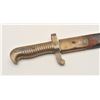 Image 2 : 18AR-8 SHARPS BAYONETSharps bayonet with brass mounted leather  scabbard; approximately 26.5” overal