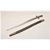 Image 5 : 18AR-8 SHARPS BAYONETSharps bayonet with brass mounted leather  scabbard; approximately 26.5” overal